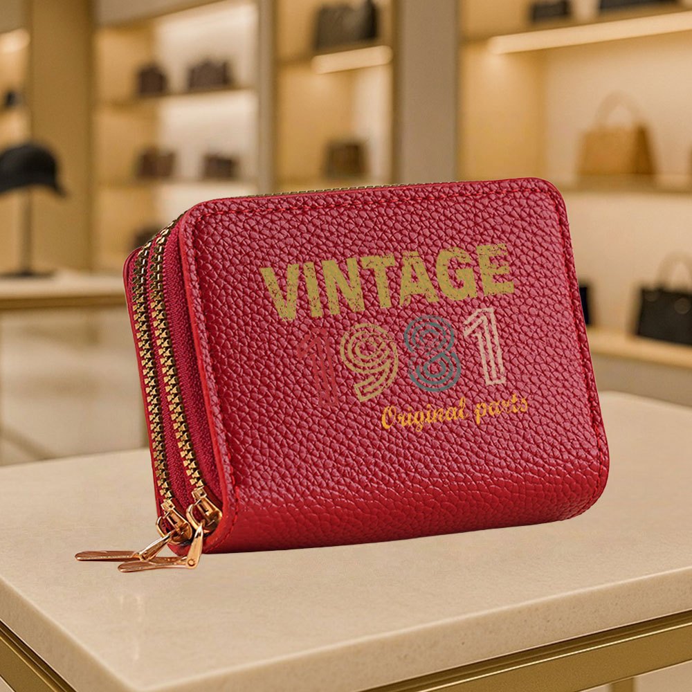 A Vintage Digital Pattern Small Coin Purse, Stylish Zippered Wallet Suitable for Both Men And Women, Easy And Casual Design, Perfect for Outdoor Activities, Travel, And Everyday Use