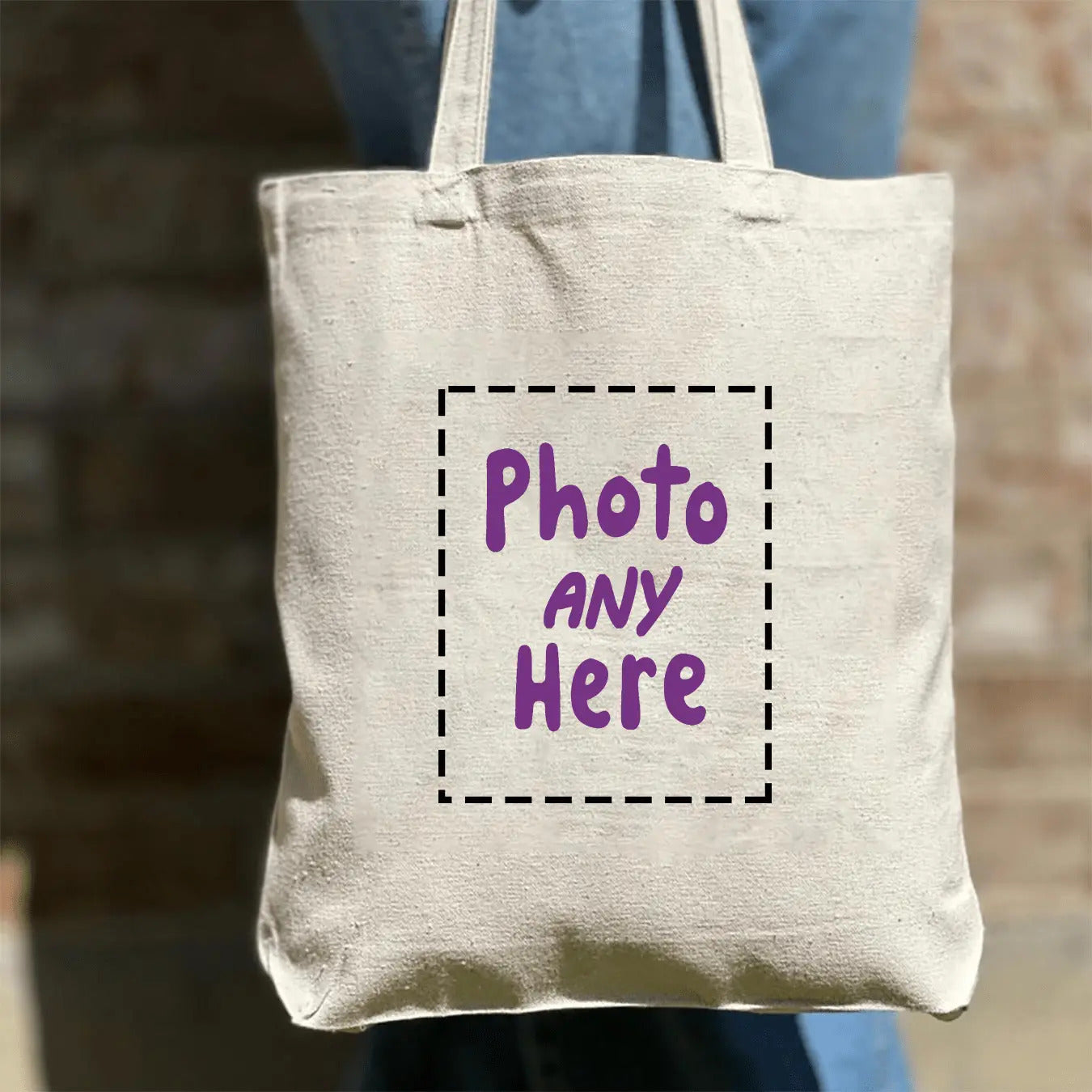 Gift for Her\u002FHim 5 Unique Logo Canvas Tote Bags - Durable, Washable, Perfect for Parties, Picnics, And Commuting - Large Capacity, Black with Purple Stitching, 13.78X15.75 Inches, Party Gift Bags | Stylish Tote Bags | Sturdy Handles