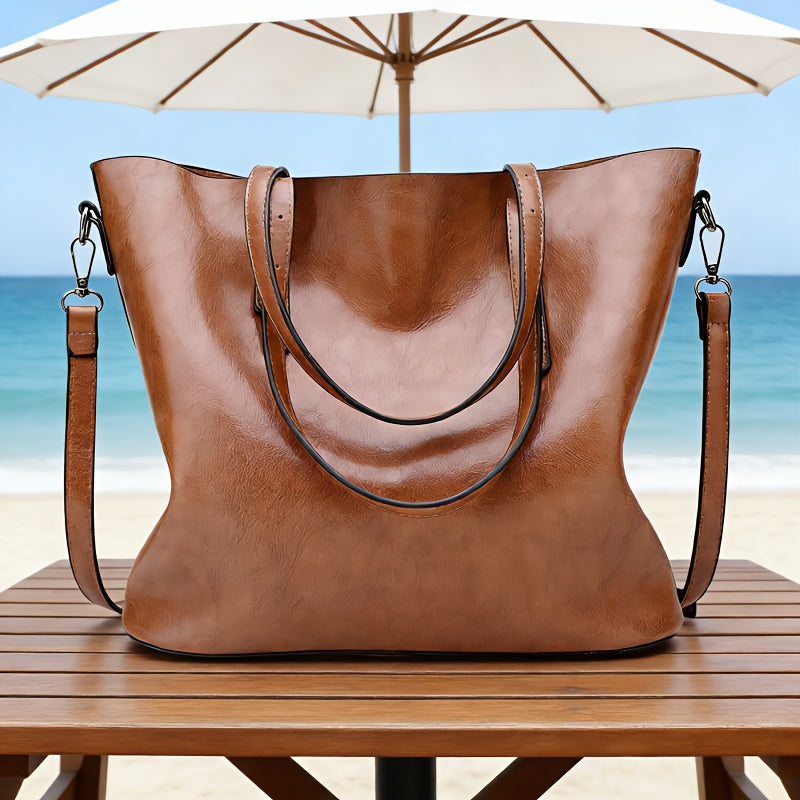 Ladies' Soft Genuine Leather Pillow Bag, Multi-Layer Zipper Storage, Light Luxury Minimalist Style, Convertible Shoulder and Crossbody Bag, Lightweight