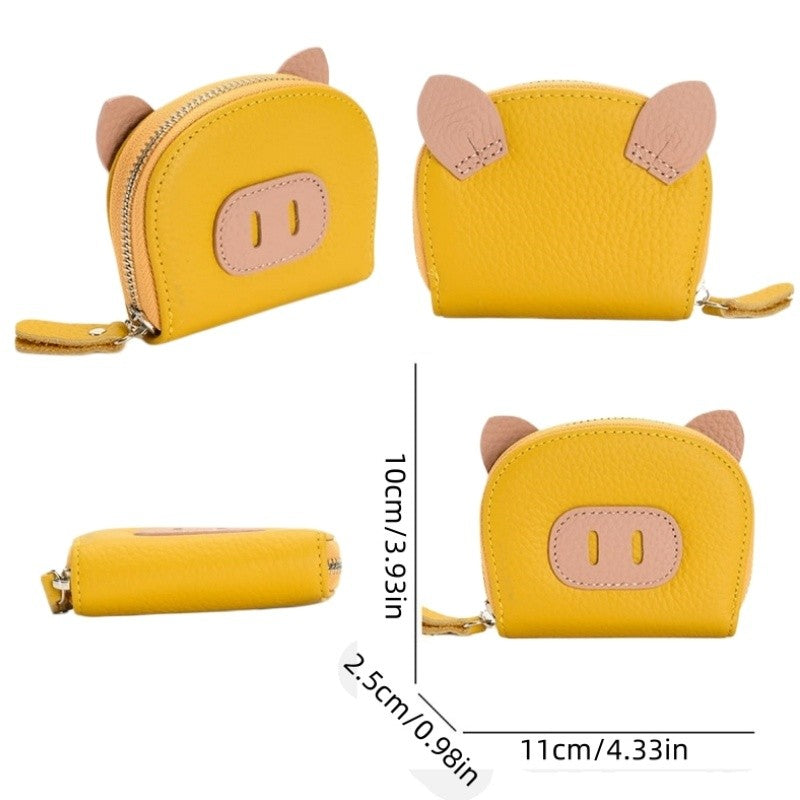 PU Multi Slot Card Holder Wallet Women Men Credit Card Case Zip Coin Purse