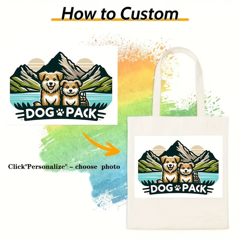 Fashionable Party Bags 10pcs Custom Printed Canvas Tote Bags | Reusable Unisex Shoulder Bag, Perfect Gift for Bridesmaids, Wedding Party, Halloween