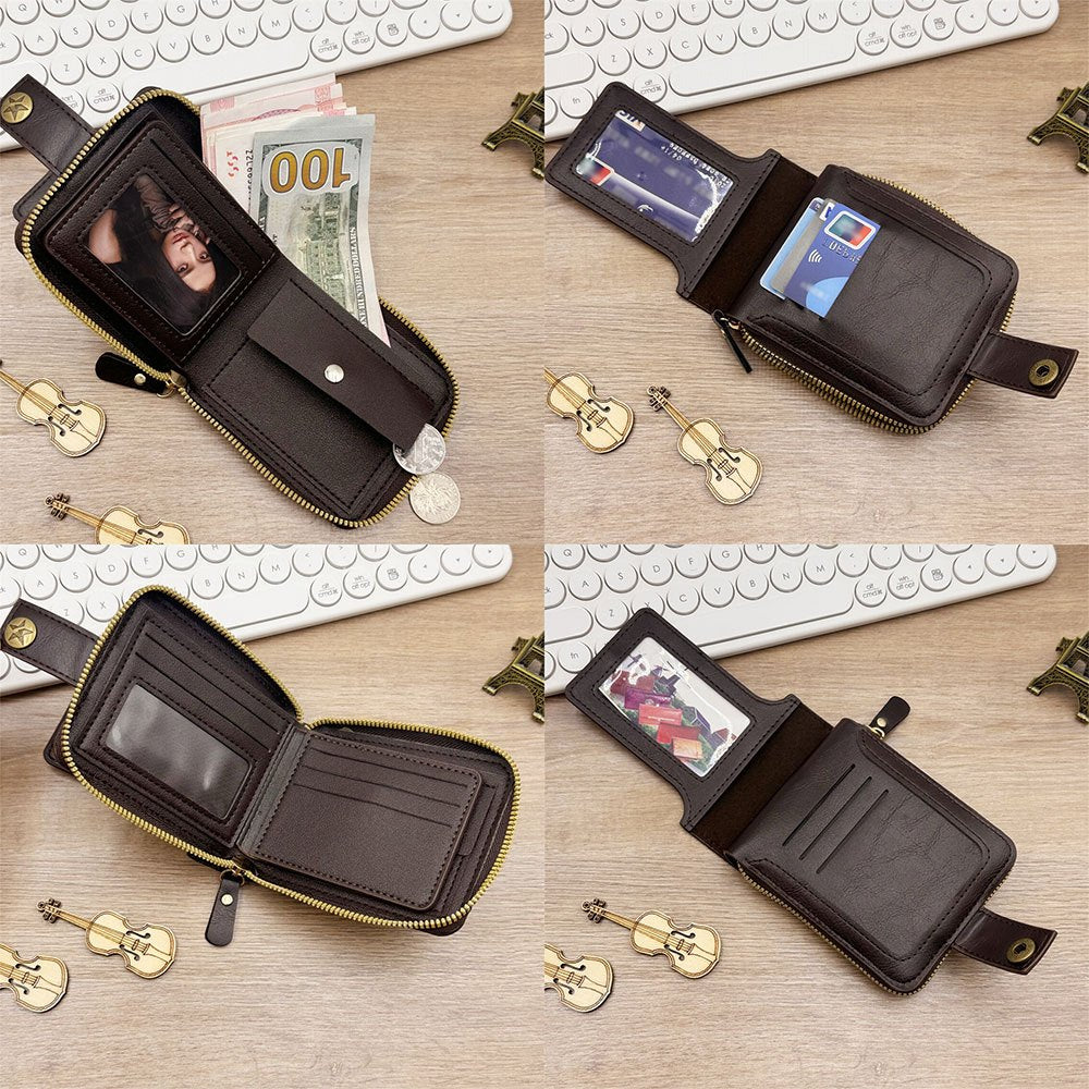 1 Men's Coin Purse with Hot Dog Sausage Creative Cartoon Print, Daily Fashion Wallet, Unisex Coin Purse with Zipper Closure, Exquisite Short Folding Card Holder, Suitable for Casual Activities and Business Occasions