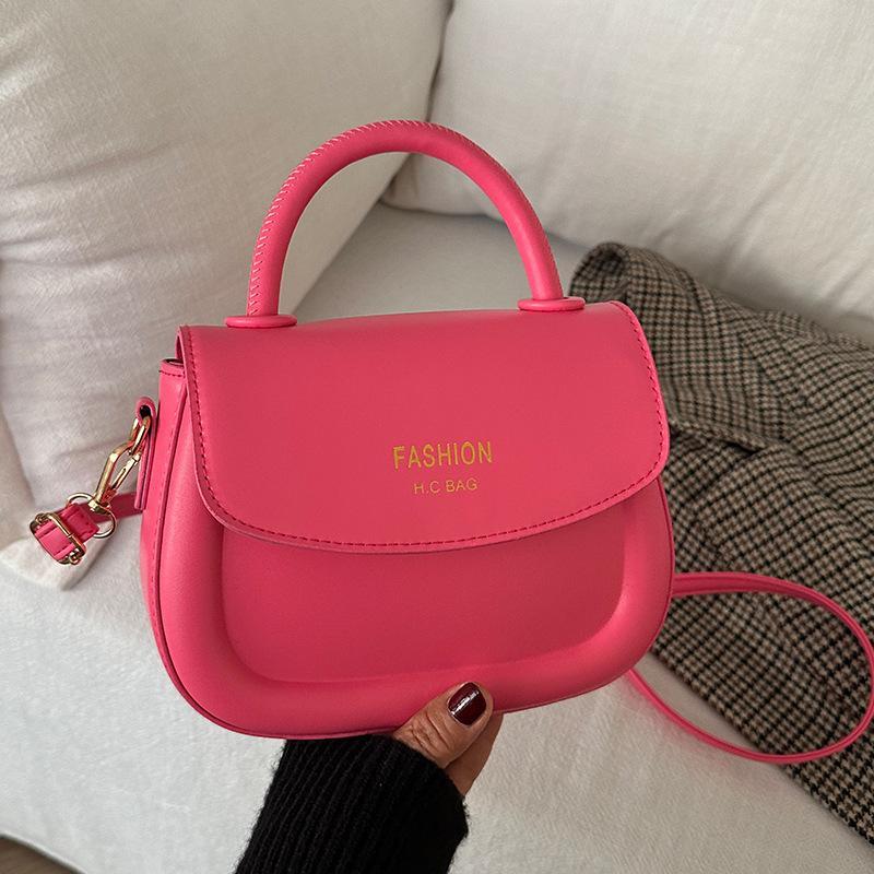 1pc Khaki PU Handbag with Artificial Leather Liner | Deduct Closure, All-Match Occasion Wear, Faux Leather Material