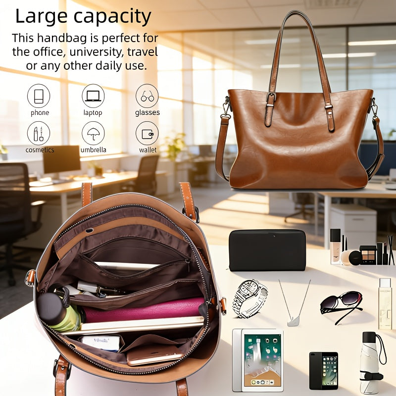 Ladies' Soft Genuine Leather Pillow Bag, Multi-Layer Zipper Storage, Light Luxury Minimalist Style, Convertible Shoulder and Crossbody Bag, Lightweight