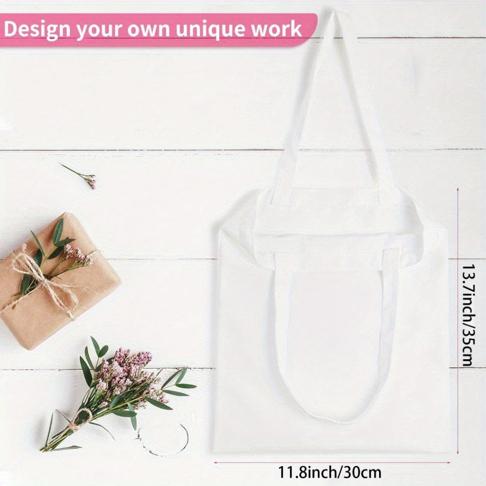 10\u002F20pcs Sublimation Tote Bags Sublimation Blanks Canvas Bag Reusable Heat Transfer Grocery Shopping Cloth Bags for Decorating and DIY Crafting & Heat Transfer Projects