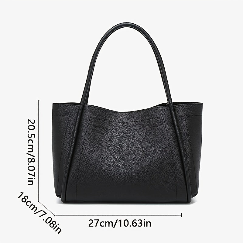 Elegant Tote Handbag for Women, Featuring an Adjustable Crossbody Strap And Closure Design - Spacious Soft Brown\u002FRed\u002FBlack Handbag with Golden Hardware, Lining, Structured Dome, And Sturdy Handles - Suitable for Work, Travel