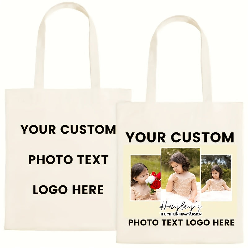 Fashionable Party Bags 10pcs Custom Printed Canvas Tote Bags | Reusable Unisex Shoulder Bag, Perfect Gift for Bridesmaids, Wedding Party, Halloween